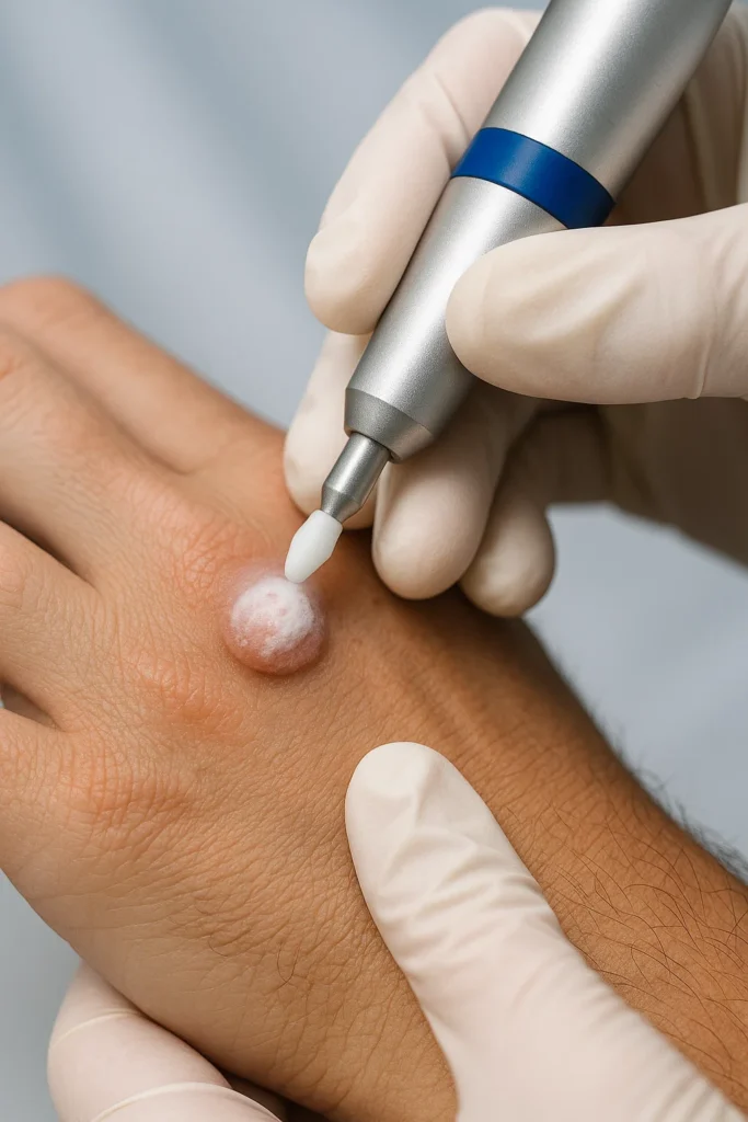 example of wart removal Hounslow West using cryopen